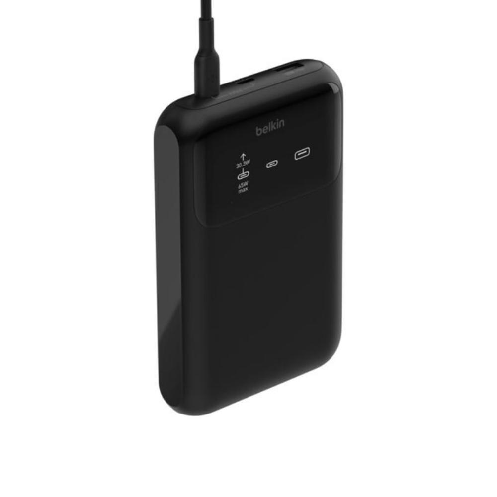 Belkin BoostCharge 65W Pro 3-Port Laptop Power Bank 20K - Black