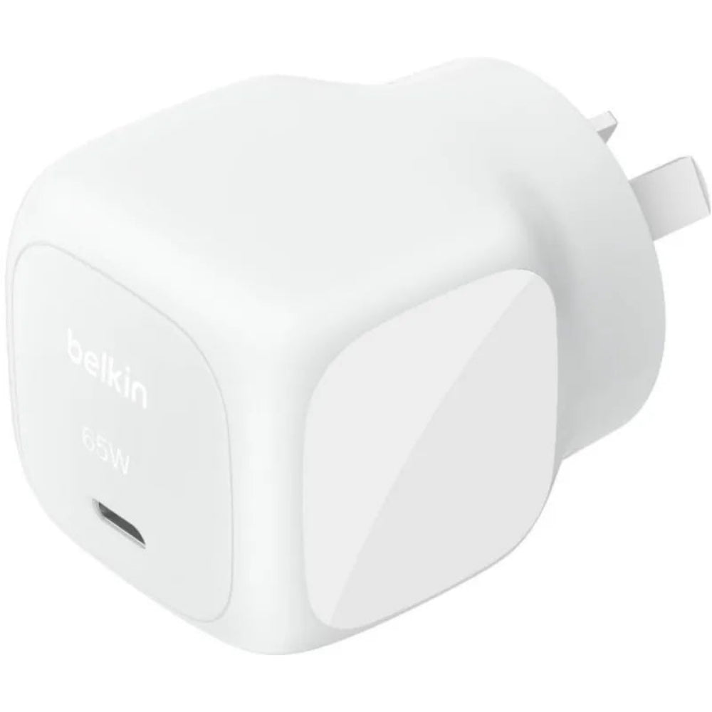 Belkin BoostCharge 65W Wall Charger With USB-C Port - White