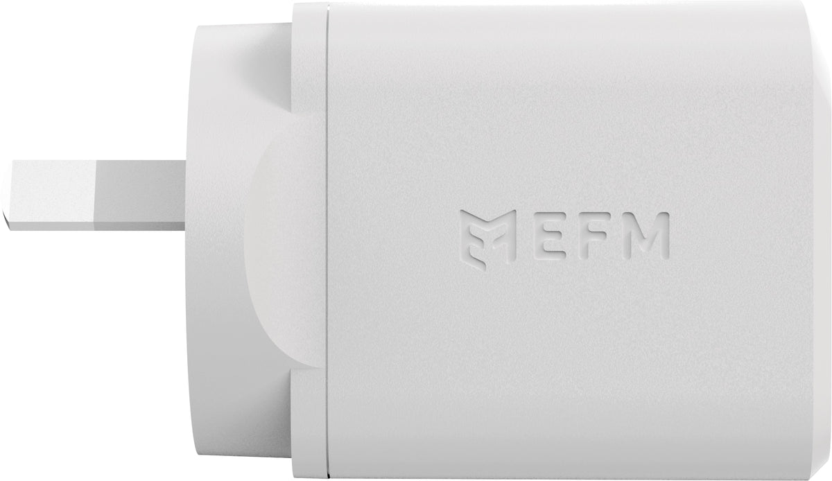 EFM ECO 36W Dual Port Wall Charger With Power Delivery and PPS - White