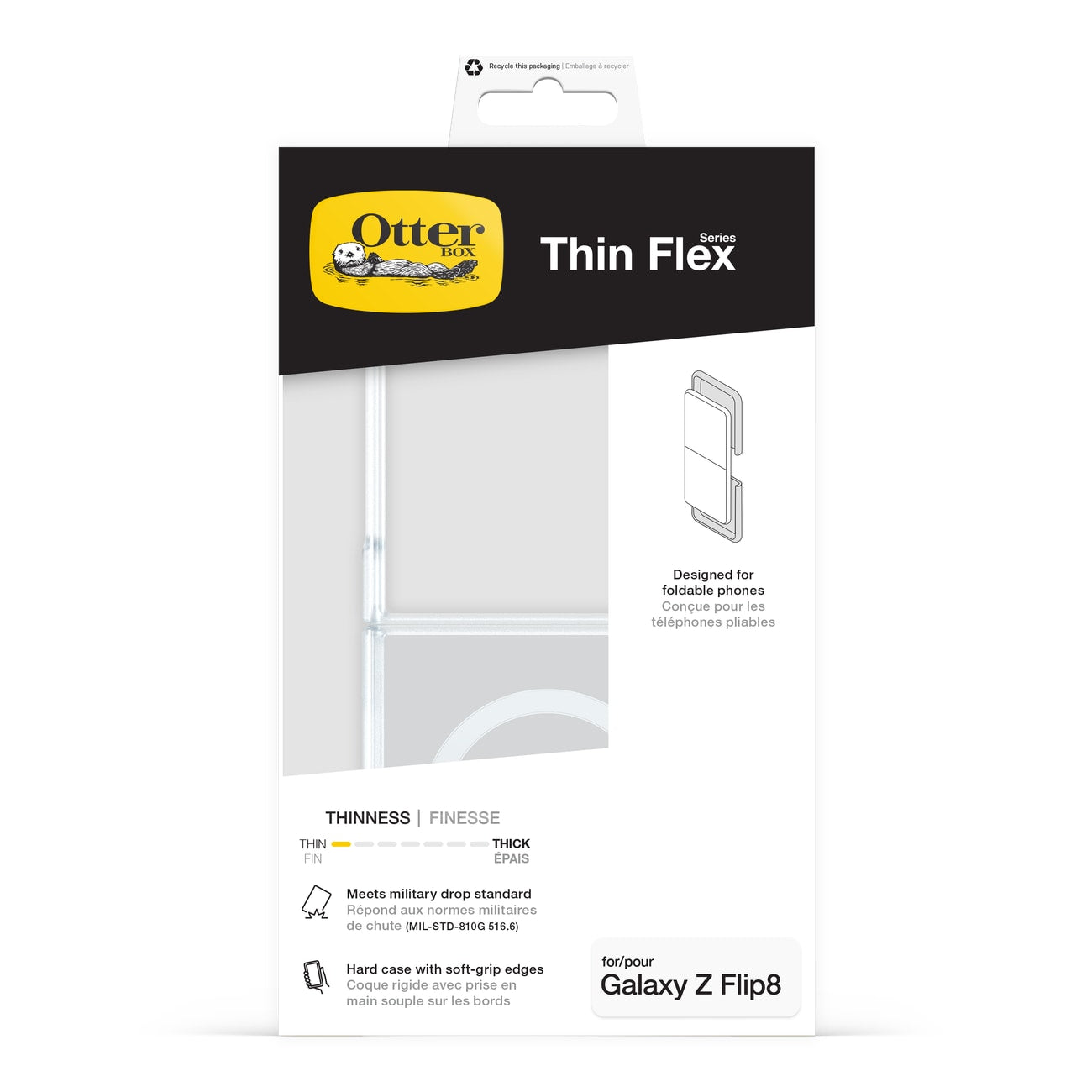 OtterBox Thin Flex Case suits Samsung Z Flip8 - Clear
