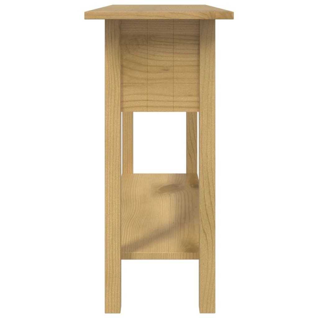 Console Table Corona Mexican Pine 93x34.5x73cm 2 Drawers 1 Shelf Brown