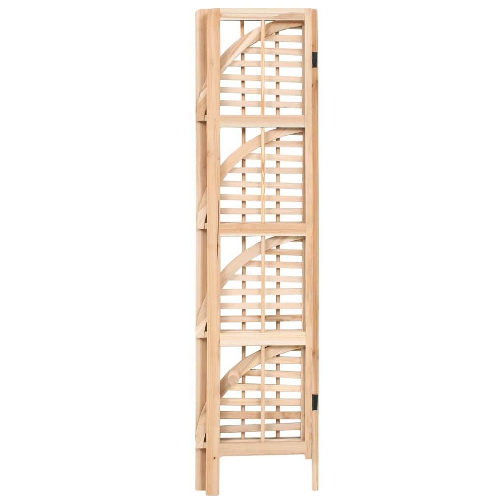 Corner Shelf Cedar Wood 27x27x110 cm