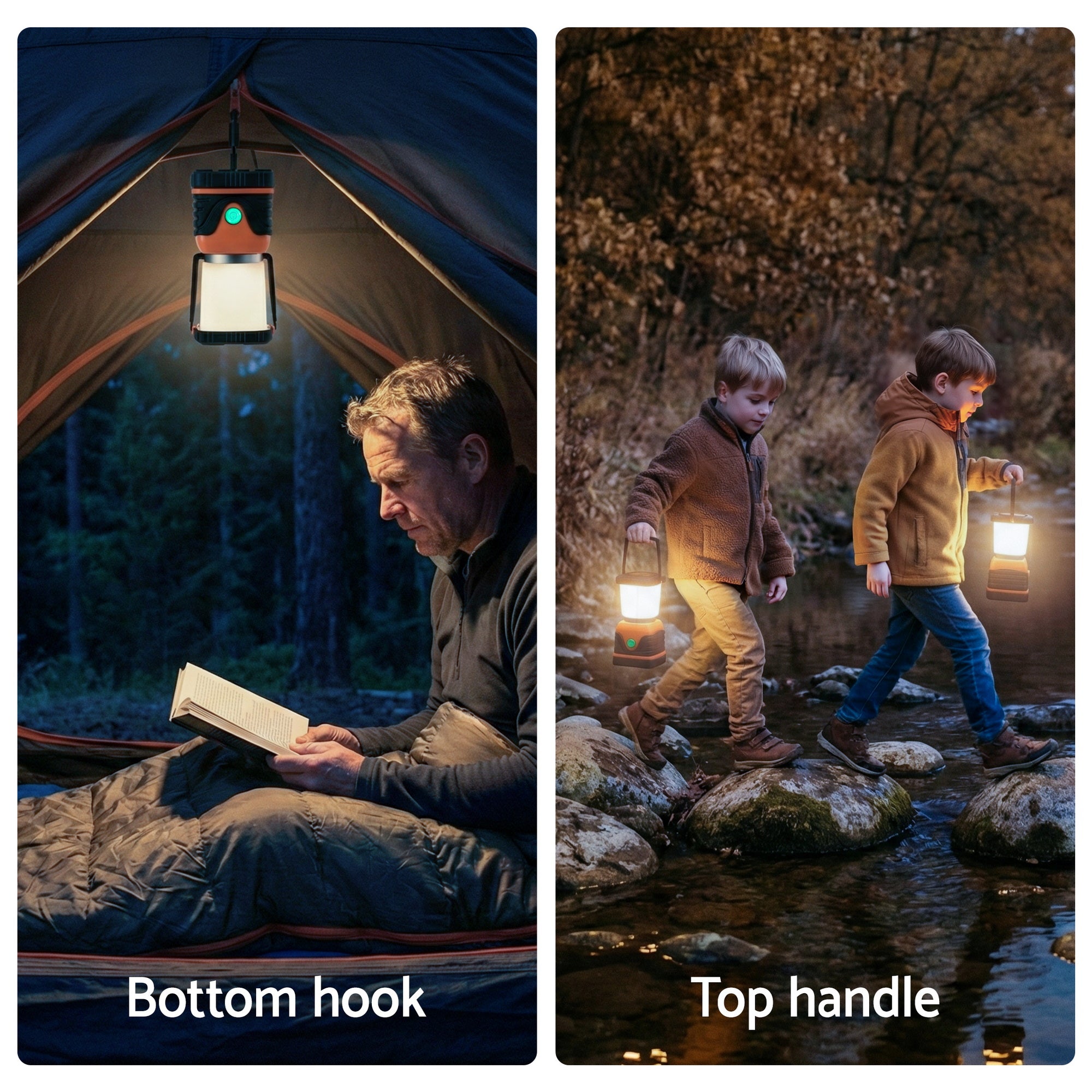 Weisshorn 2-Pack LED Camping Lanterns Super Bright Waterproof Portable Emergency Tent Lights