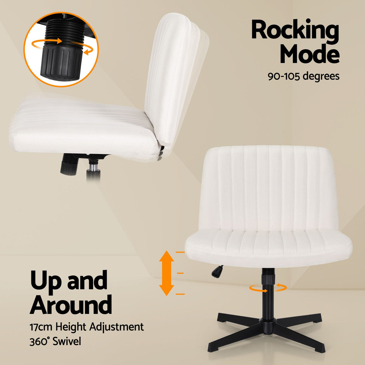 Artiss Home Office Desk Chair Set 140cm Computer Desk Bookshelves Armless Chairs