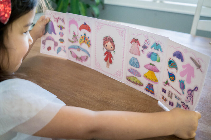 Djeco Lilyruby Tinyly Wardrobe Fashion Sticker Booklet Set