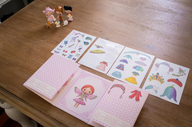 Djeco Lilyruby Tinyly Wardrobe Fashion Sticker Booklet Set