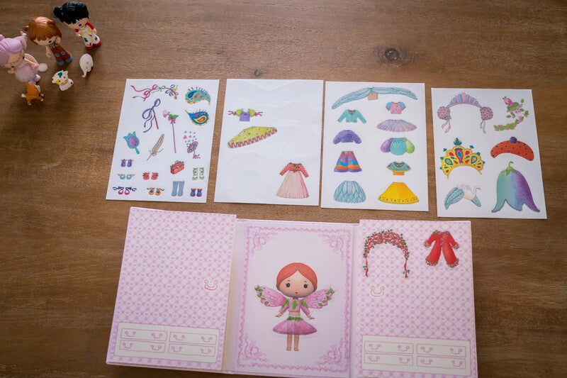 Djeco Lilyruby Tinyly Wardrobe Fashion Sticker Booklet Set
