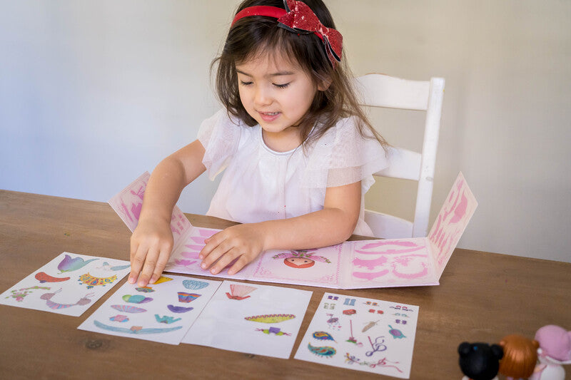 Djeco Lilyruby Tinyly Wardrobe Fashion Sticker Booklet Set