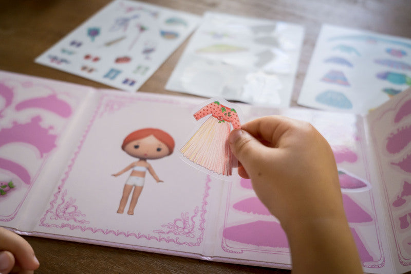 Djeco Lilyruby Tinyly Wardrobe Fashion Sticker Booklet Set