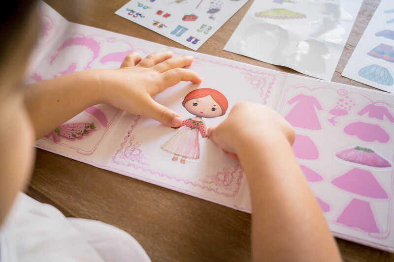 Djeco Lilyruby Tinyly Wardrobe Fashion Sticker Booklet Set
