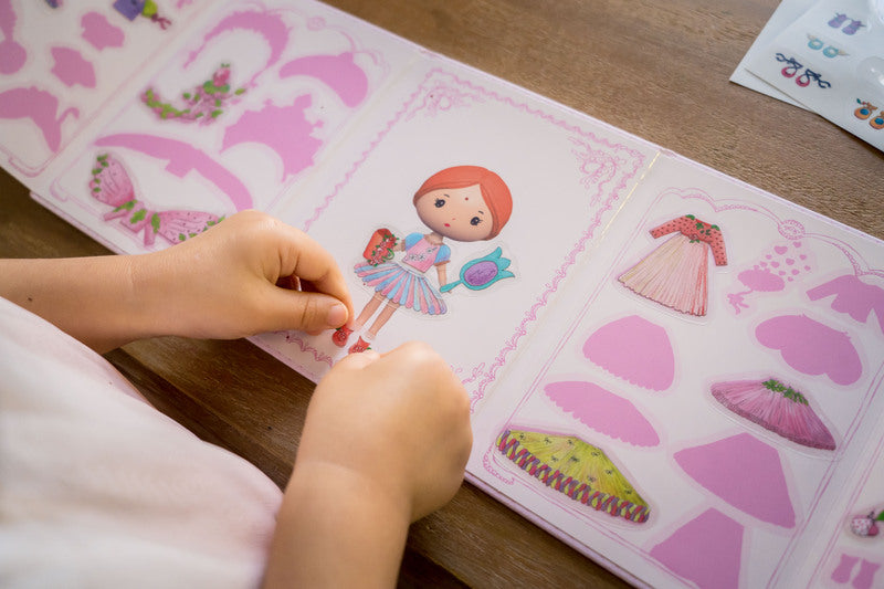 Djeco Lilyruby Tinyly Wardrobe Fashion Sticker Booklet Set