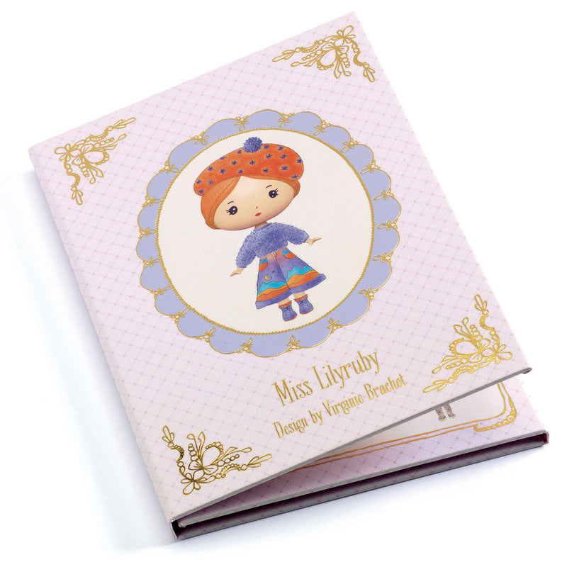 Djeco Lilyruby Tinyly Wardrobe Fashion Sticker Booklet Set