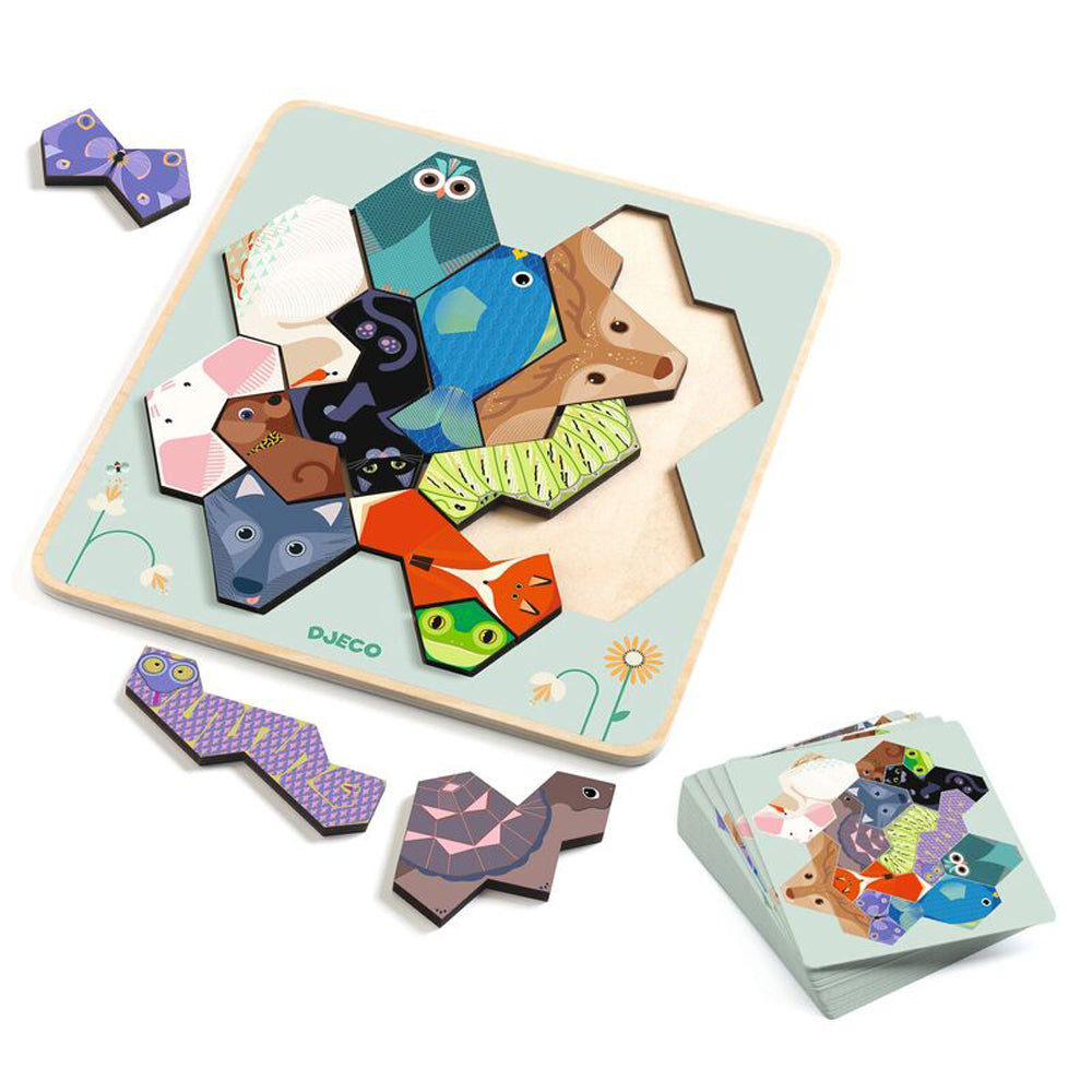 Djeco Kids Educational FormAnimo Animal Geometry Game for Ages 4+