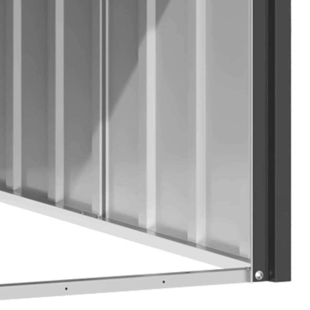 Dog House Galvanised Steel Outdoor Kennel Shelter 116.5x153x81.5cm Anthracite