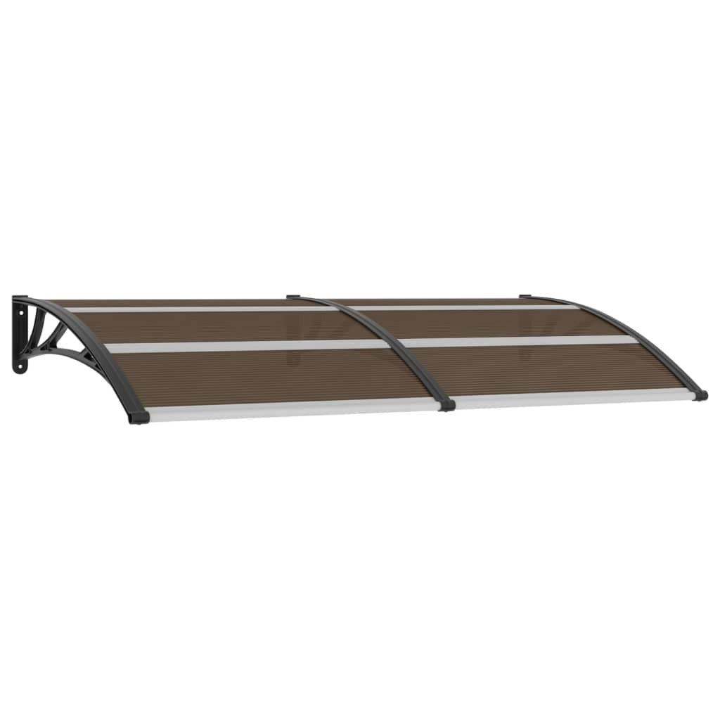 Door Canopy Polycarbonate Rain Cover Awning 200x100cm Weatherproof Black