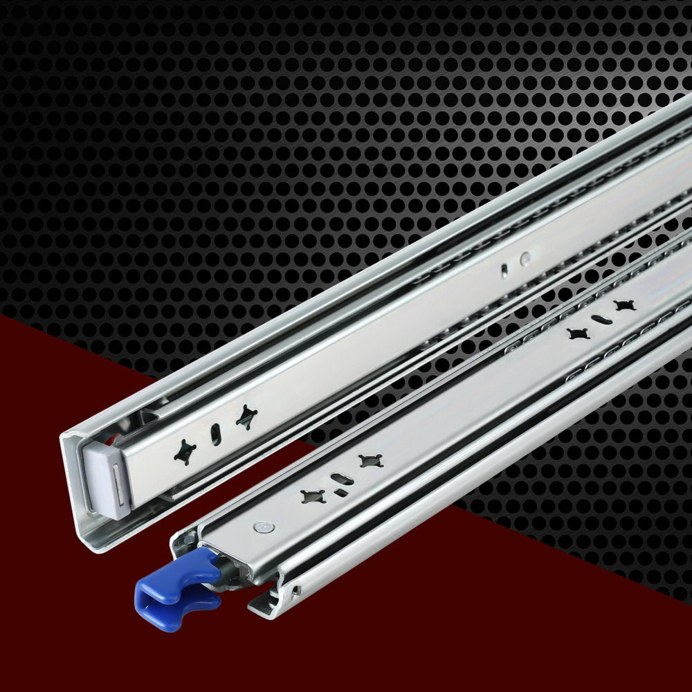 Giantz 2x Drawer Slides Heavy Duty Full Extension Locking 1150-2300mm Length