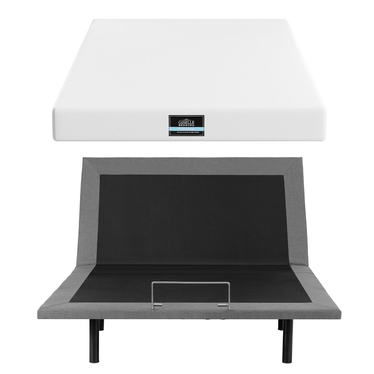 Artiss Double size bed frame & Giselle Bedding Double Mattress Combo, Wireless Remote, Black