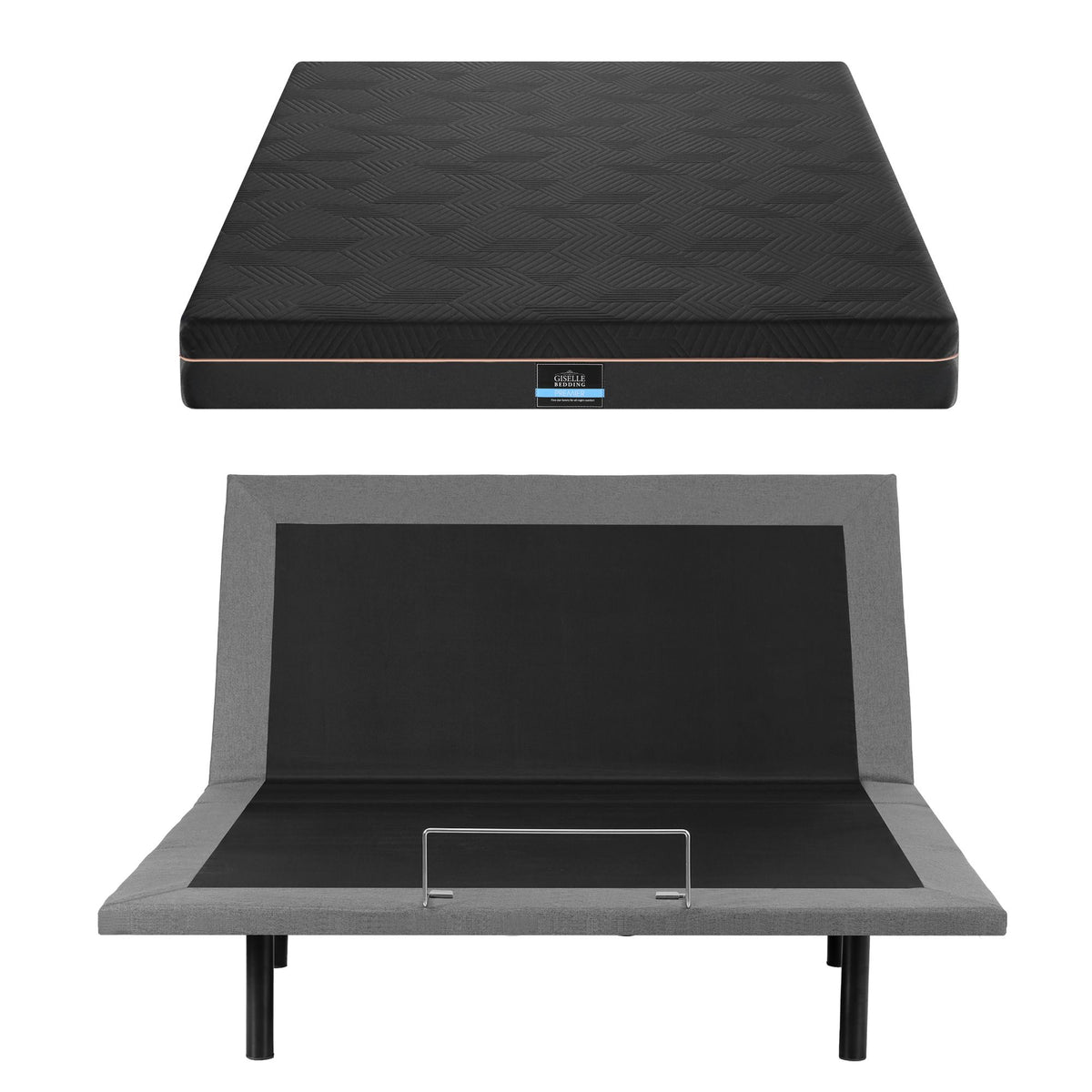Artiss Queen size bed frame with Giselle Bedding Queen Mattress, Black