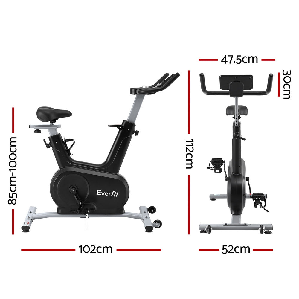 Everfit Exercise Bike Electromagnetic Smart Home Fitness 24-Level Resistance 120kg Bluetooth