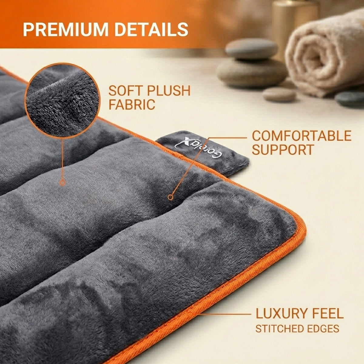 10 Motor Full Body Massager Plush Mat Soothing Vibration Massage Home Comfort