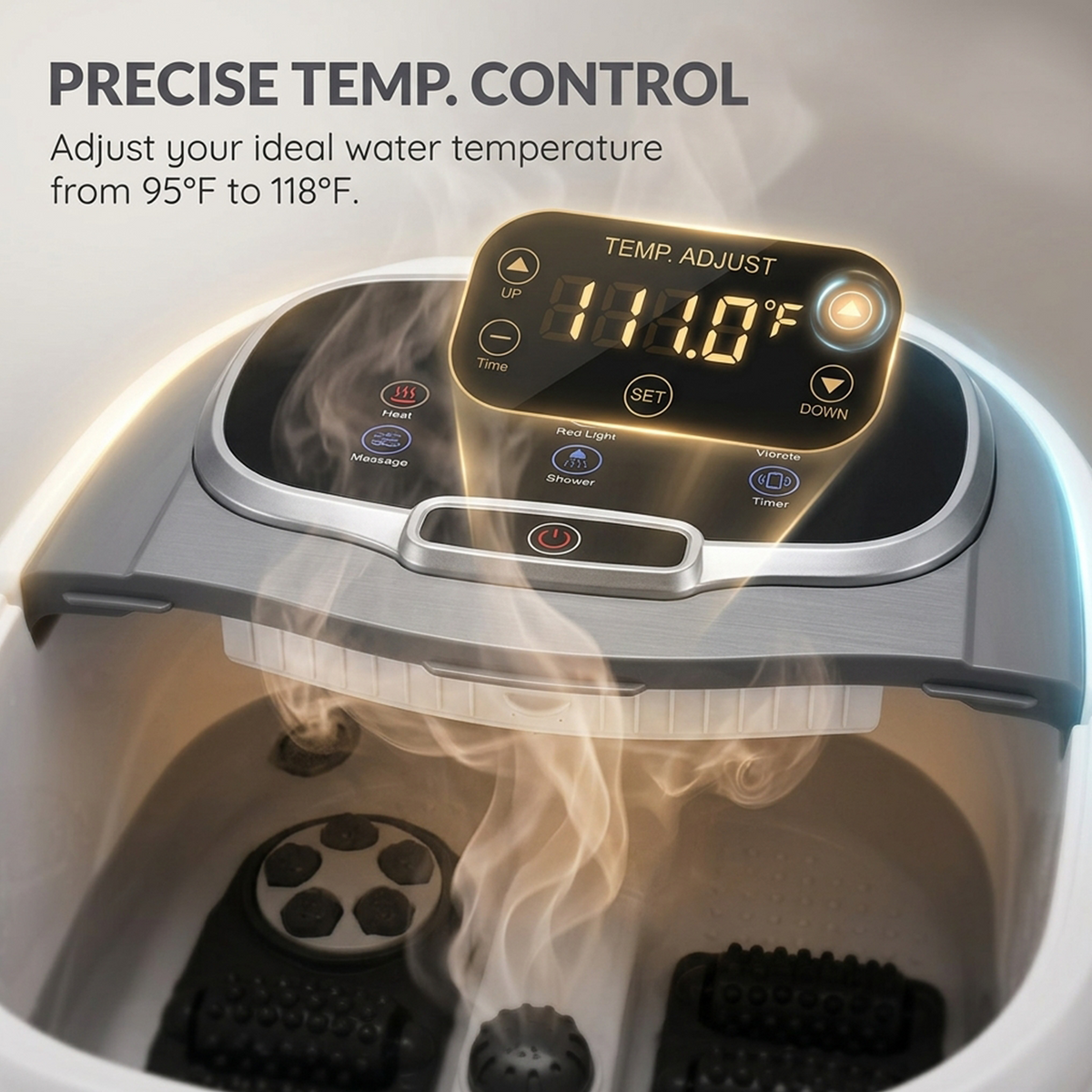 Multifunctional Electric Foot Spa Bath Massager Motorised Shiatsu Balls