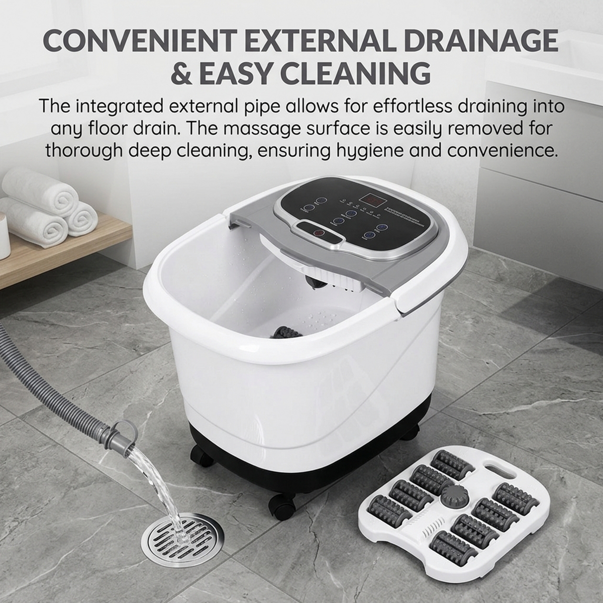 Multifunctional Electric Foot Spa Bath Massager Motorised Shiatsu Balls
