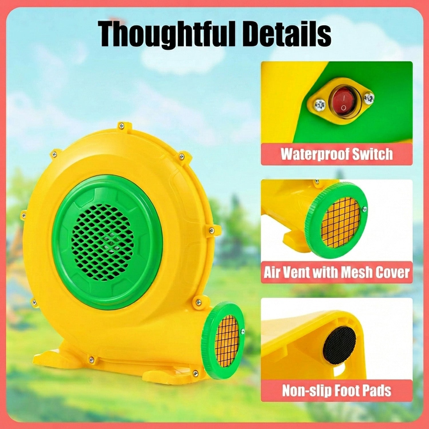 680W 1HP Inflatable Air Blower 2100PA Water Slide Bounce House Jumping Castle