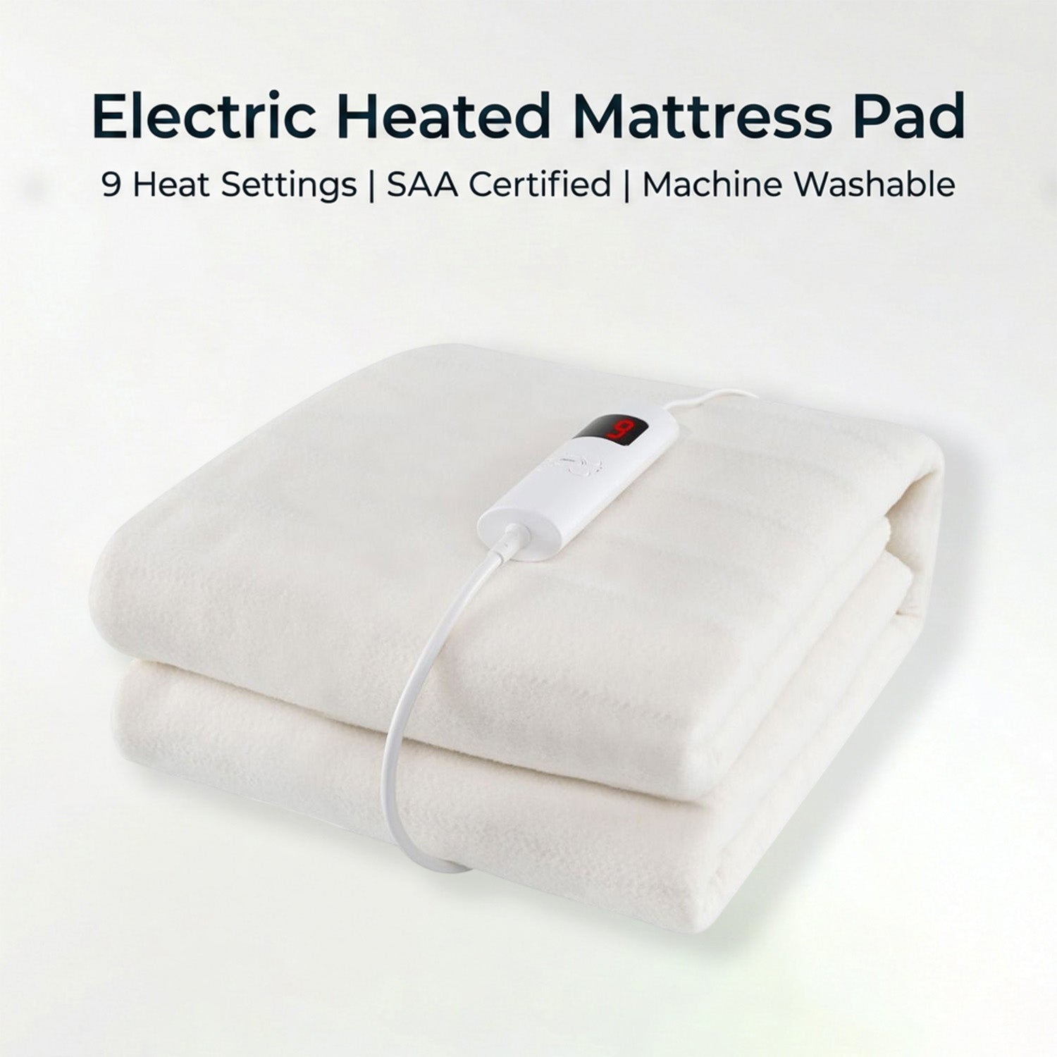 Bedding Electric Blanket with Controller and 9 Heat Settings Home Bedroom