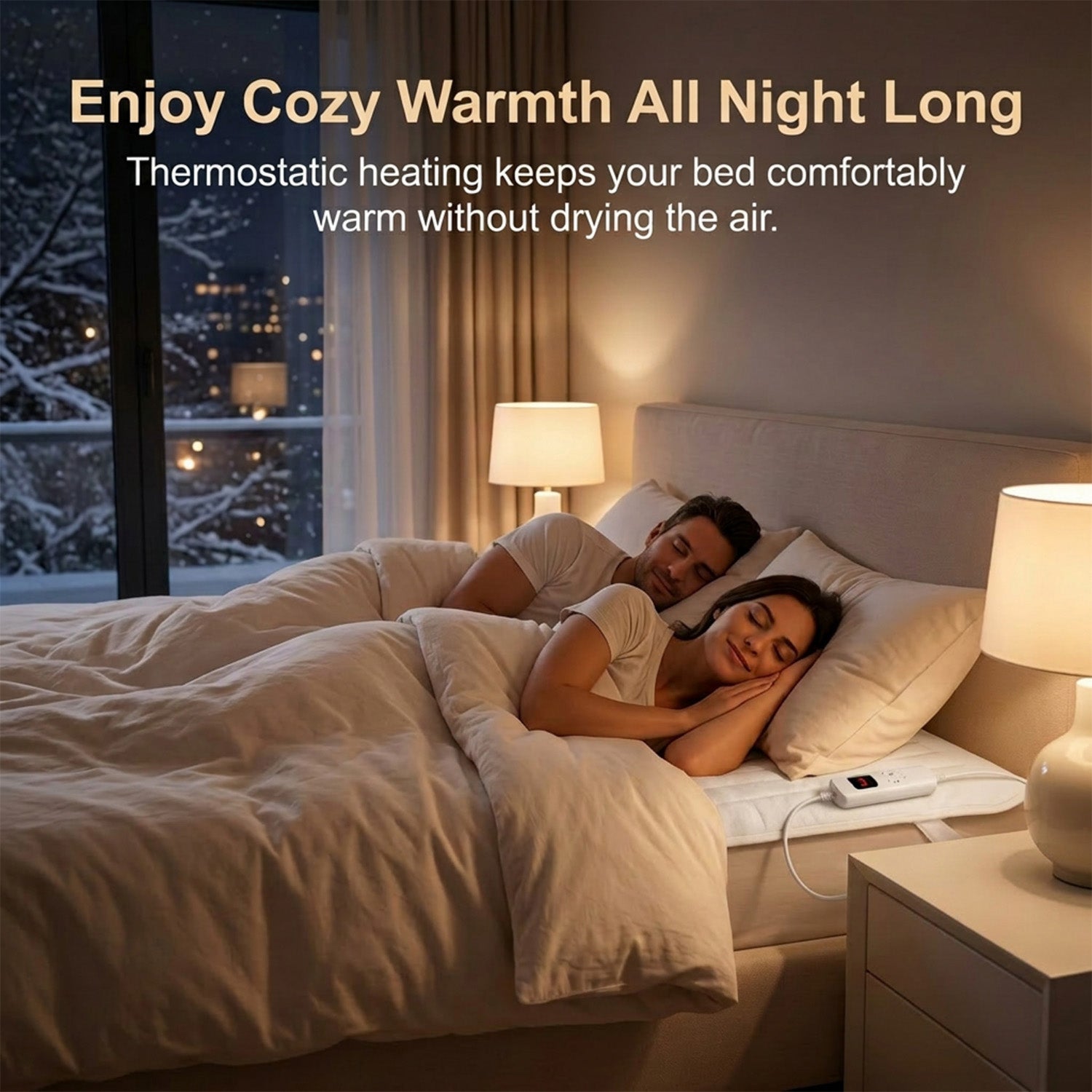 Bedding Electric Blanket with Controller and 9 Heat Settings Home Bedroom