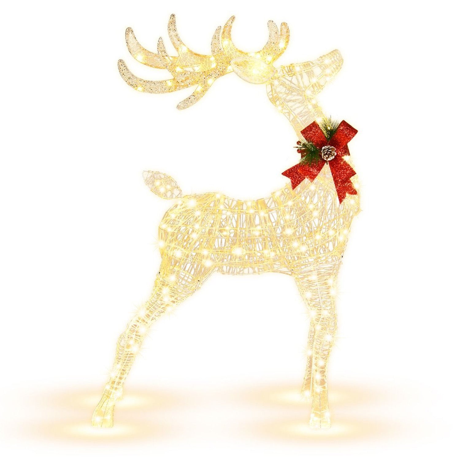 Christmas Lighted Reindeer 120 LED Bulbs Indoor Outdoor Xmas Yard Decoration