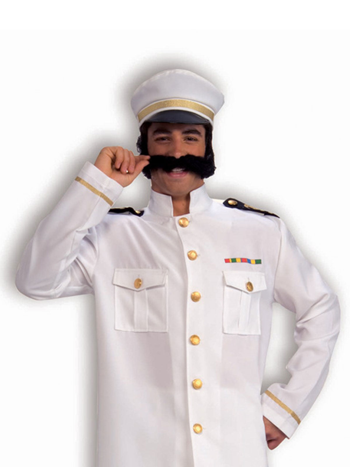 Rubie's Naval Captain Men's Costume with Tunic Pants and Cap Colour