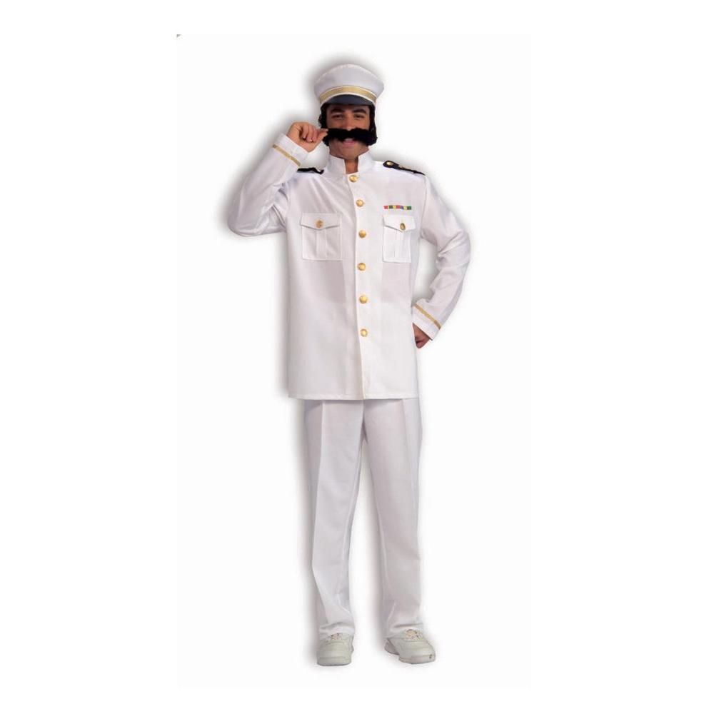 Rubie's Naval Captain Men's Costume with Tunic Pants and Cap Colour