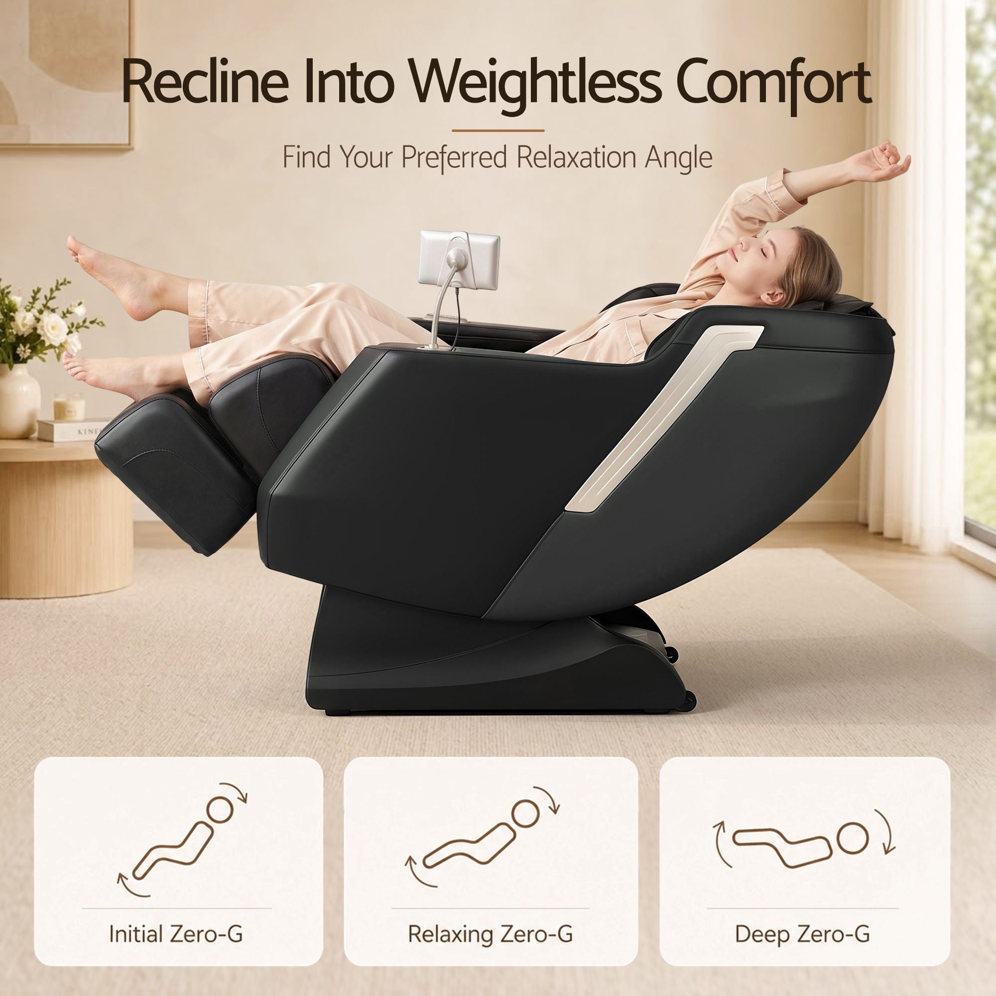 Livemor Flex Massage Chair Full Body with Zero Gravity Recliner and Footrest