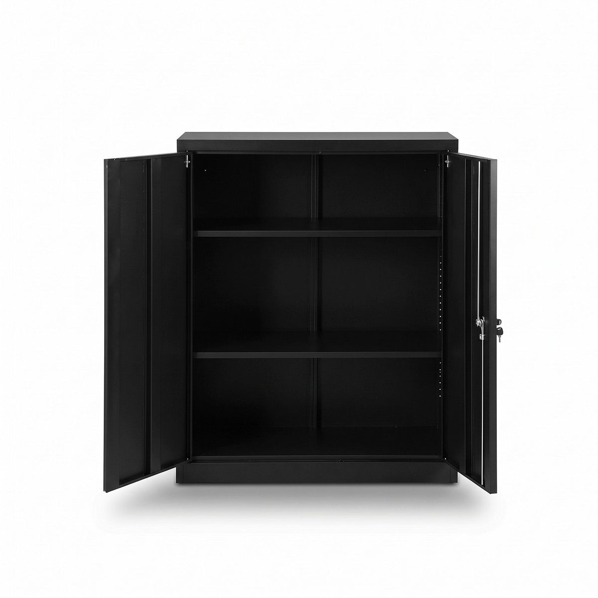 Artiss 100cm Steel Locker Cabinet Filing Storage 3-Point Lock Adjust Black