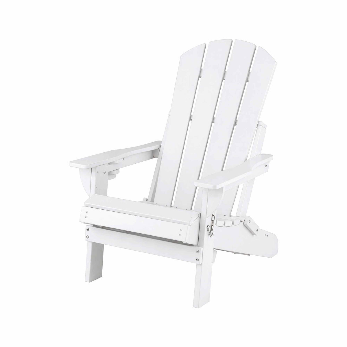 Gardeon Folding Sun Lounger Adirondack Chair Outdoor Setting HDPE Recliner White