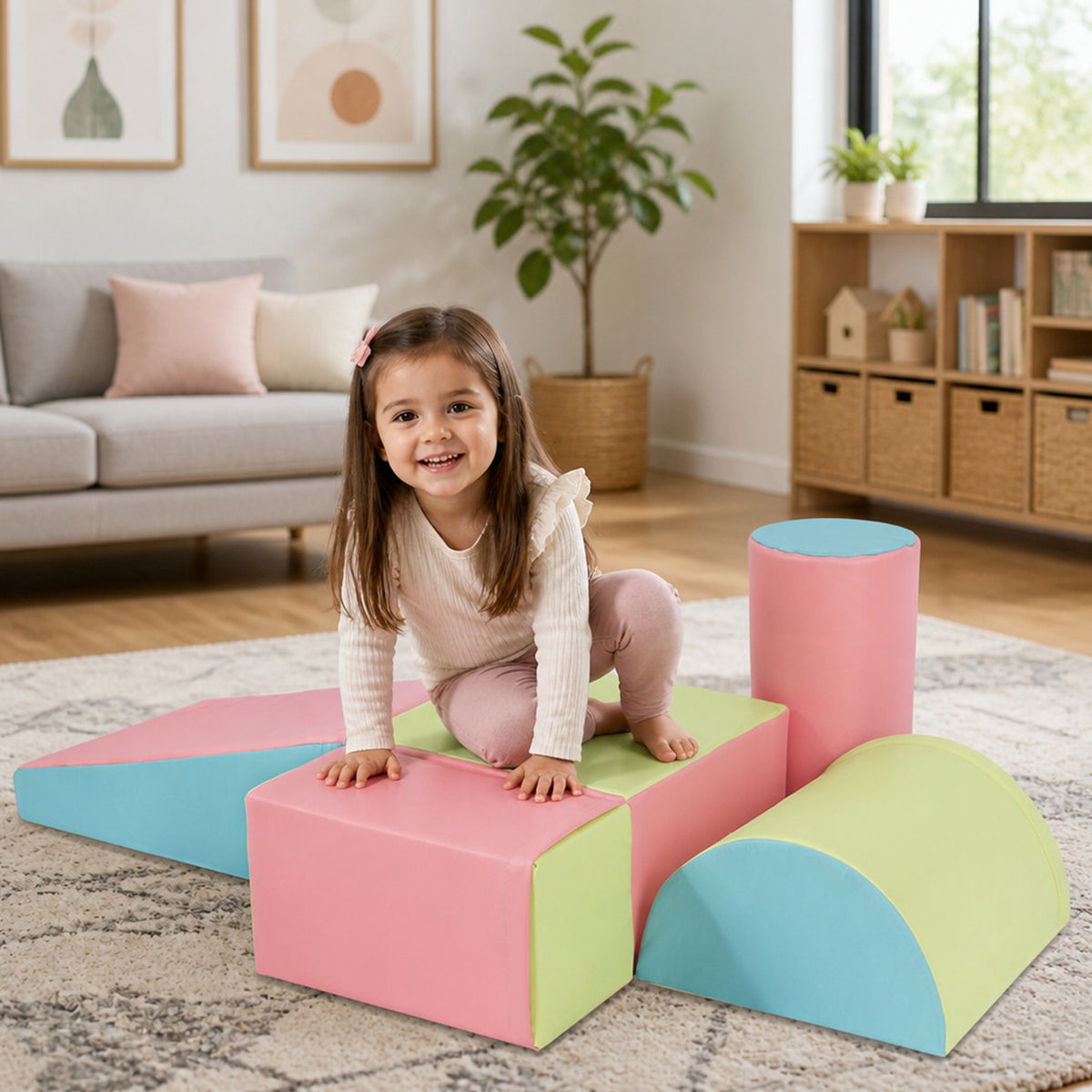 Kids Crawl Climb Foam Shapes Playset Toddler Indoor Play Activity Set