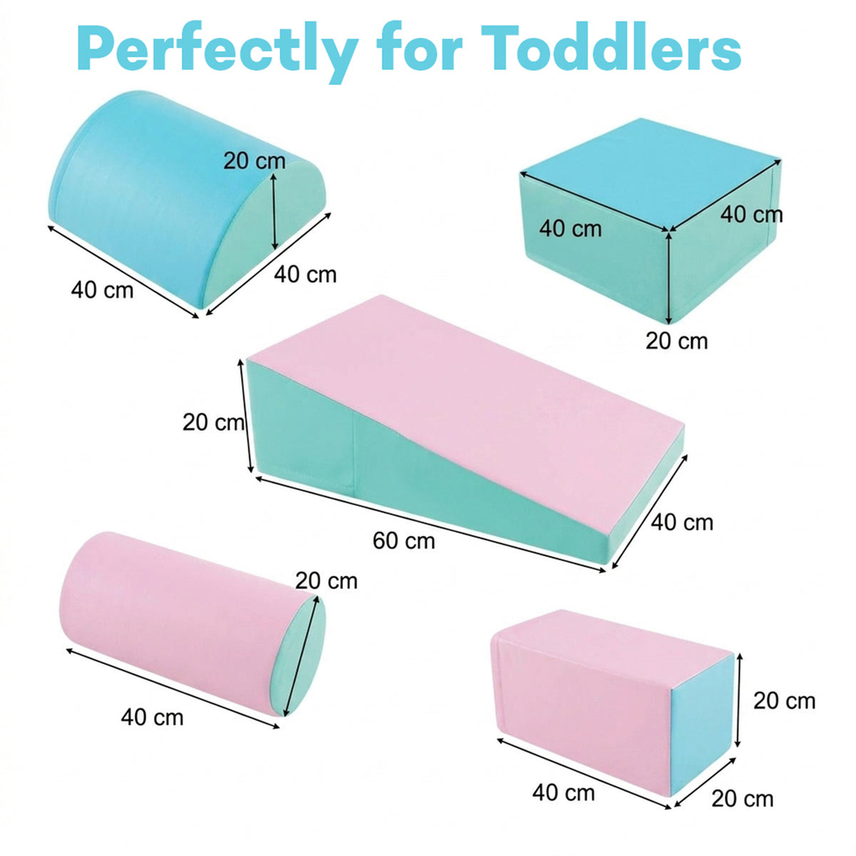 Kids Crawl Climb Foam Shapes Playset Toddler Indoor Play Activity Set
