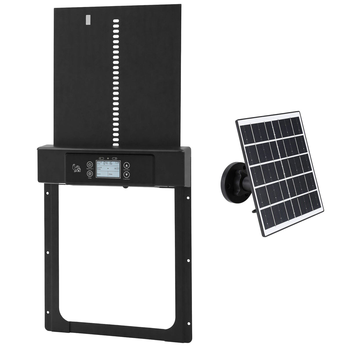 Giantz Automatic Chicken Coop Door Solar Smart App 37cm Black