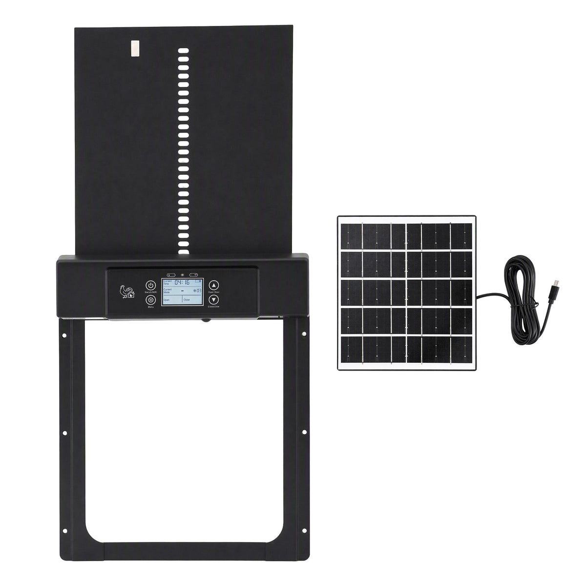 Giantz Automatic Chicken Coop Door Solar Smart App 37cm Black