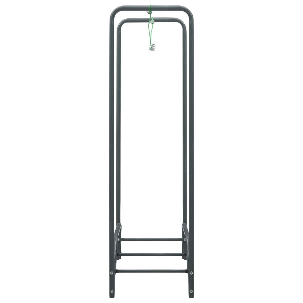 Firewood Rack Steel Log Storage Holder Fireplace 120x35x120cm Anthracite