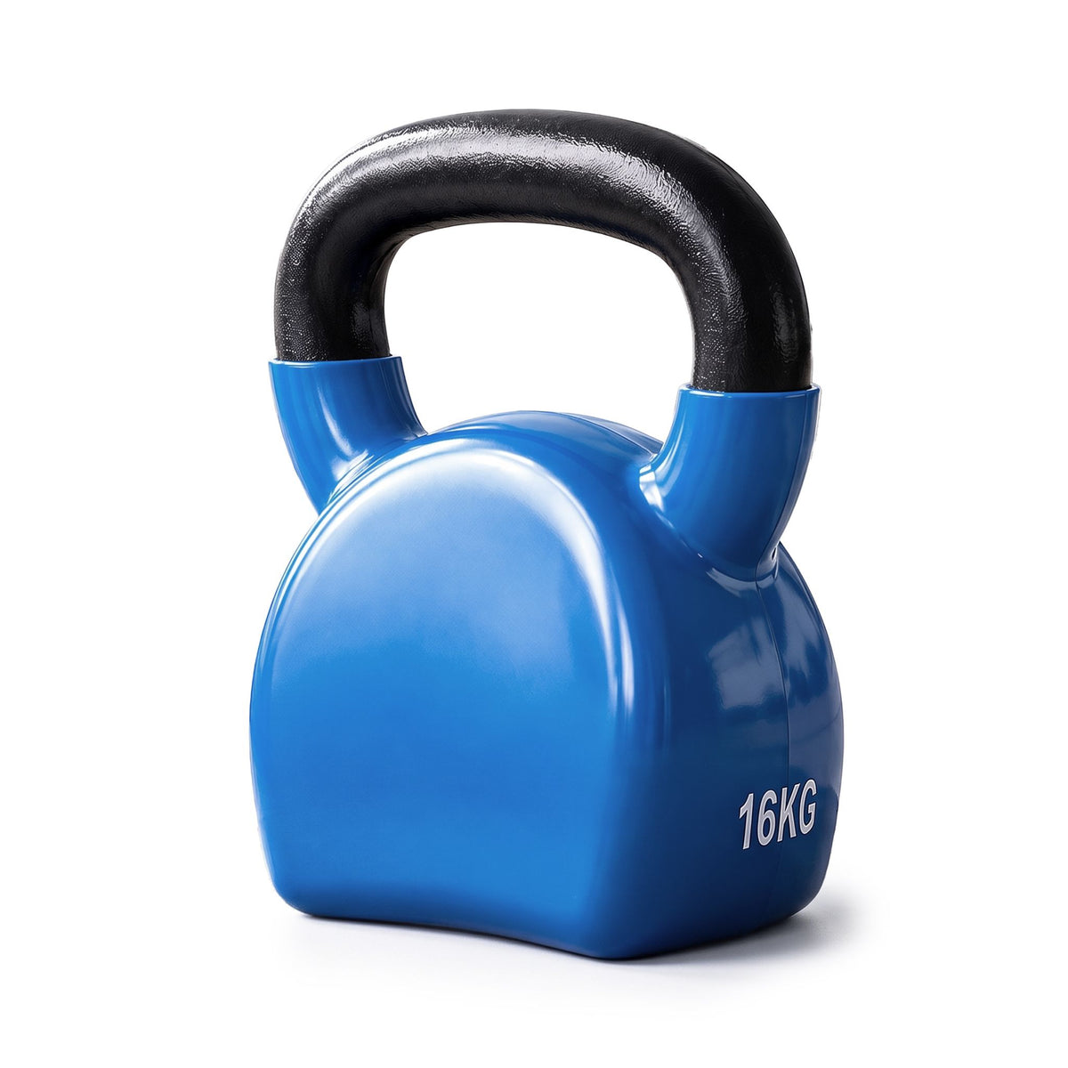 Everfit 16kg Kettlebell Cast Iron PVC Neoprene Stable Base Blue