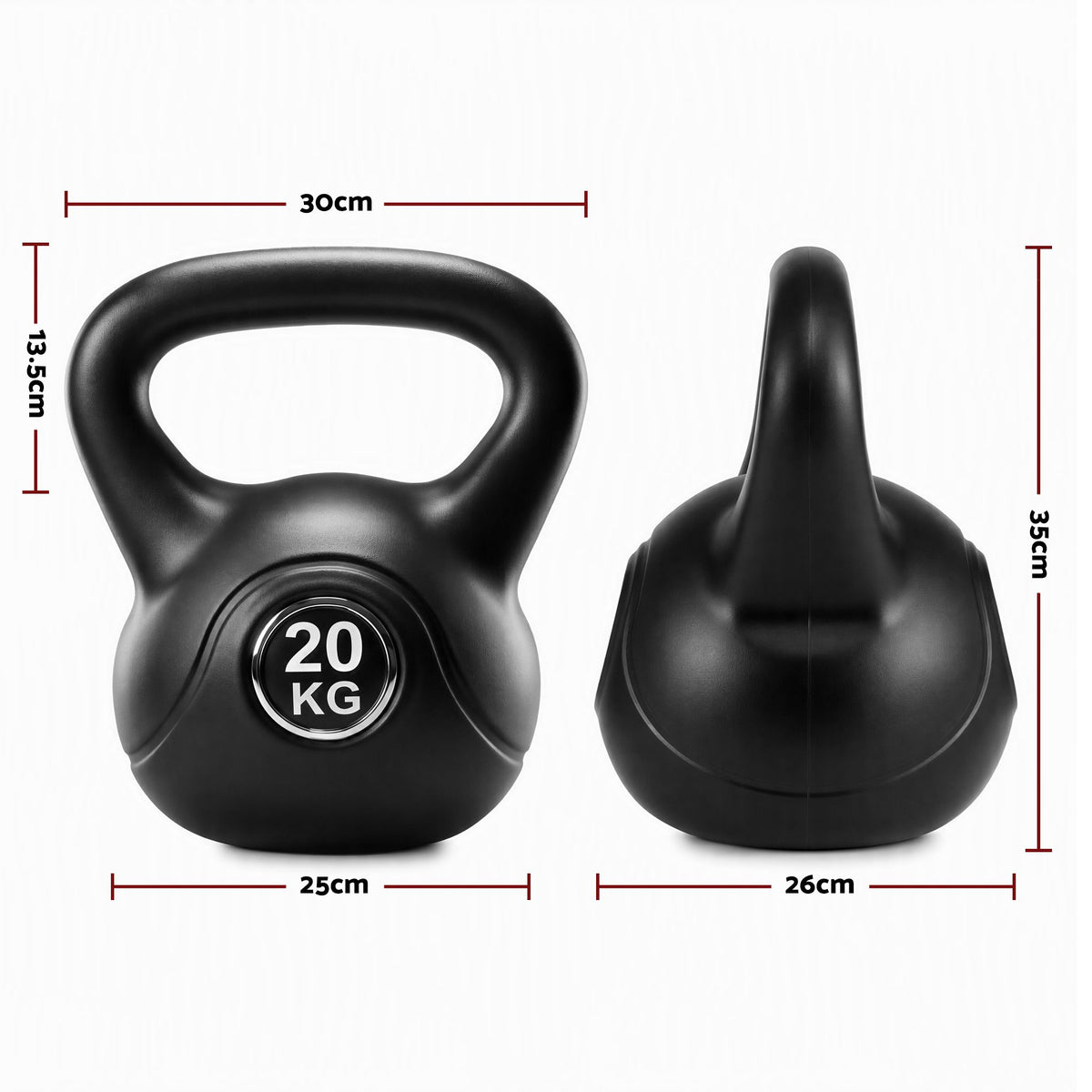 Everfit 20kg Kettlebell Weights Strength Training Anti-slip Stable Base
