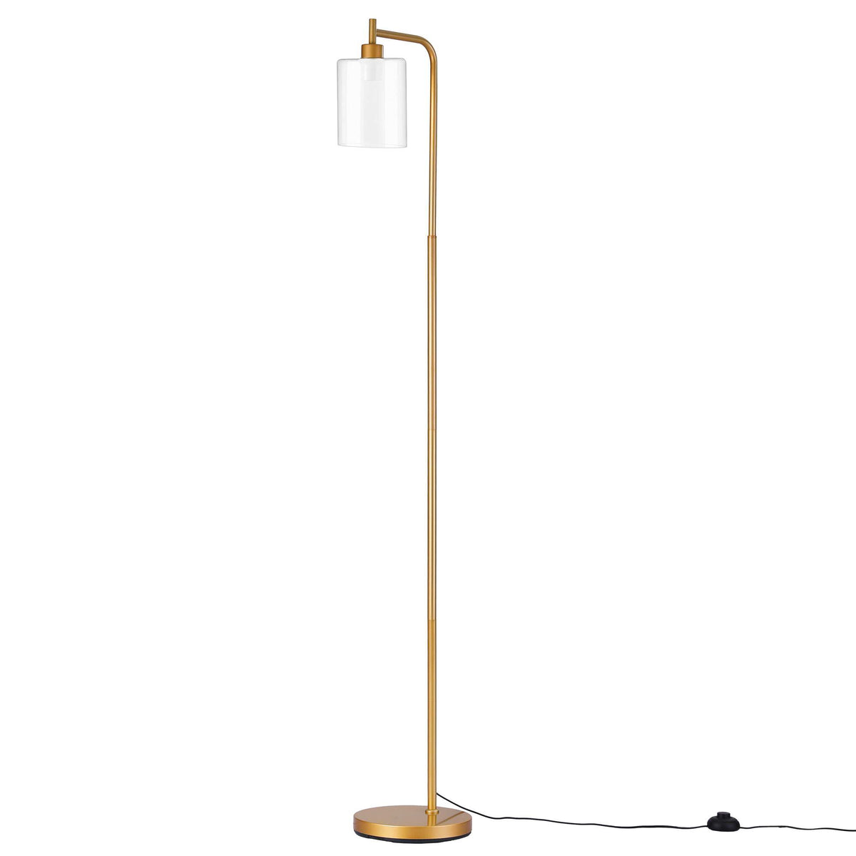 Artiss Modern Industrial Floor Lamp Standing Light Glass Shade Tall Metal Gold
