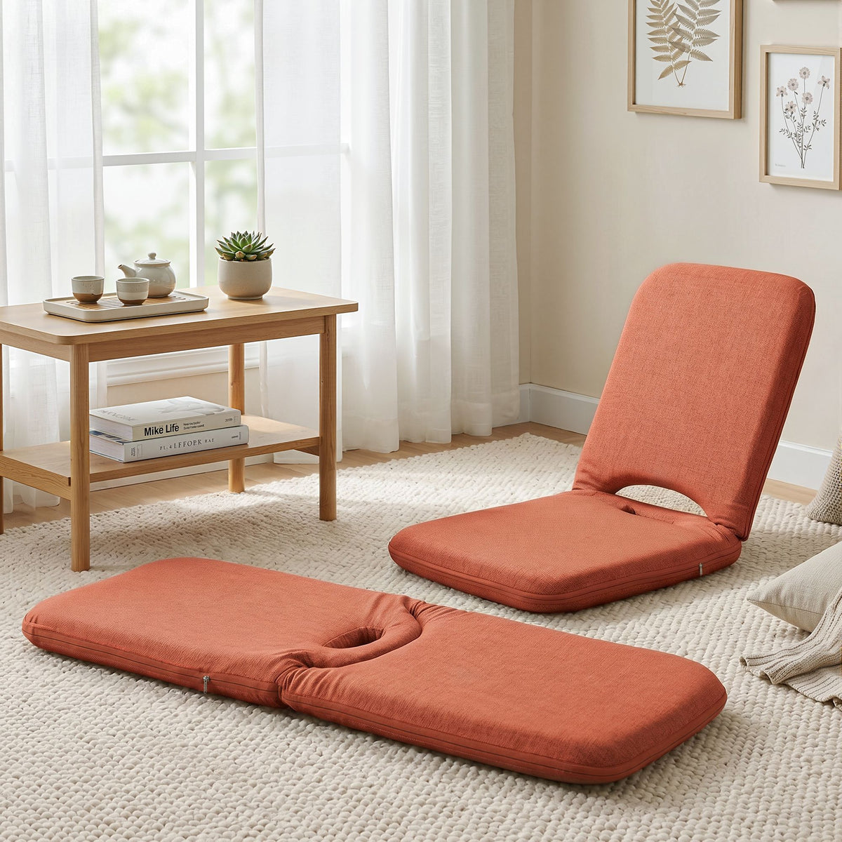 Artiss Floor Chair 5 Position Adjustable Lazy Sofa for Living Room and Bedroom