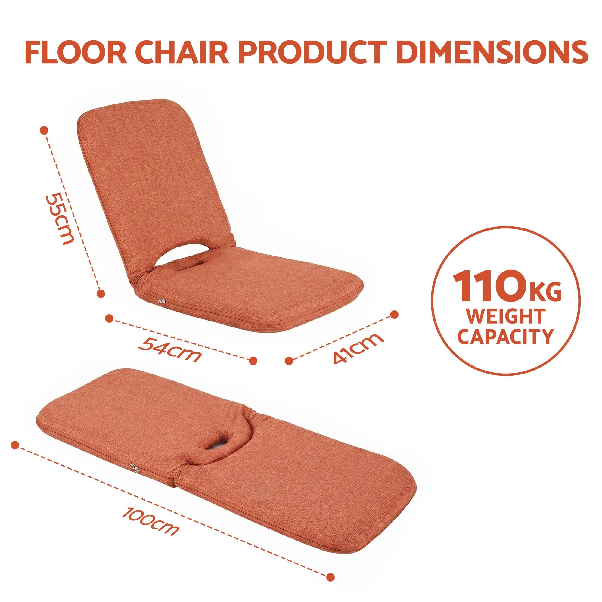 Artiss Floor Chair 5 Position Adjustable Lazy Sofa for Living Room and Bedroom
