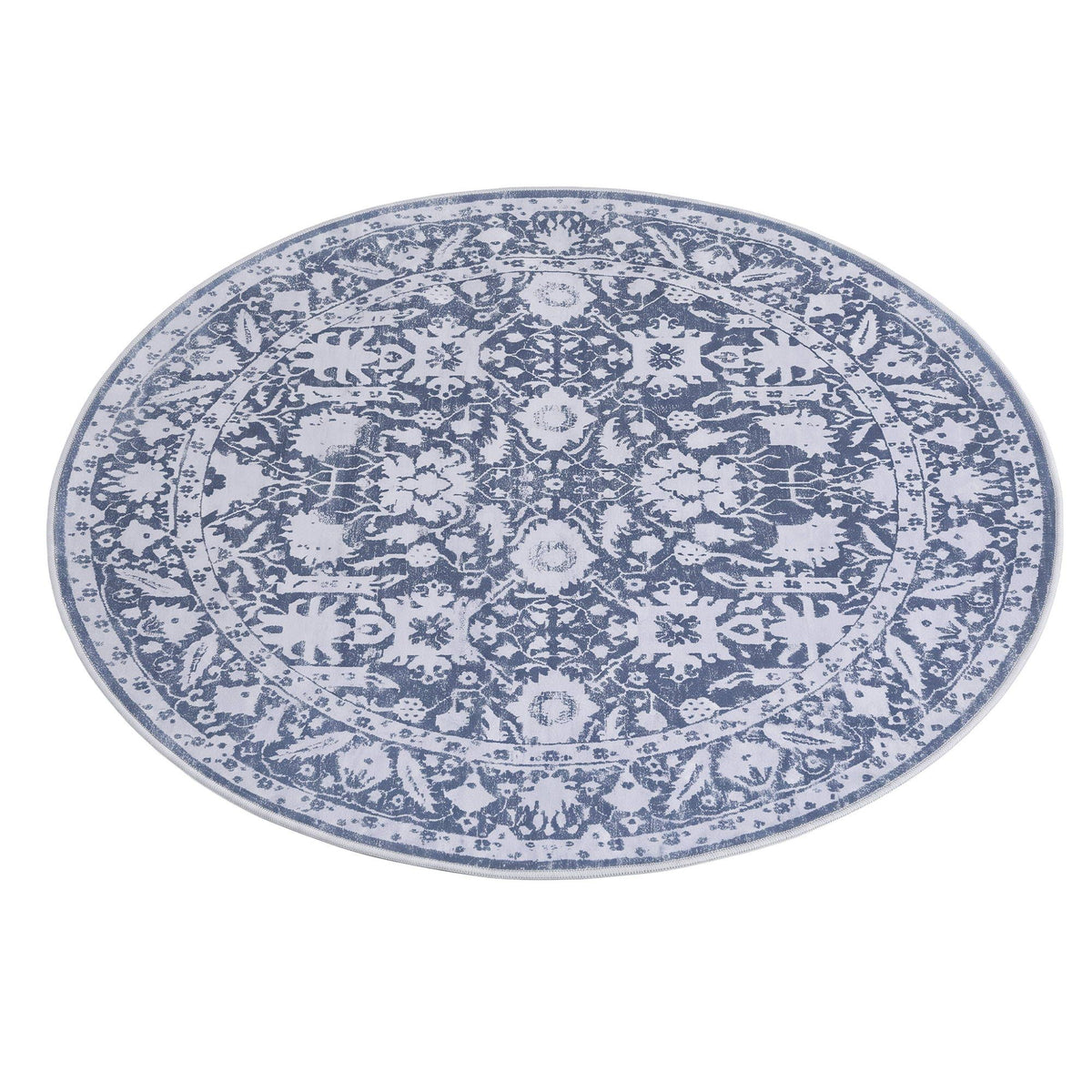 Artiss 120cm Round Rug Pad-Free Non-Slip Robot Vacuum Friendly Carpet Grey