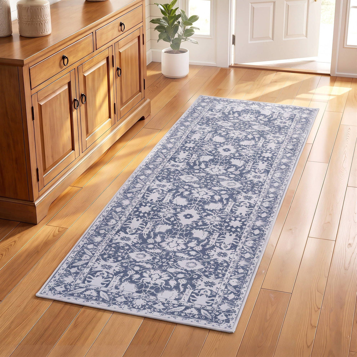Artiss 60x180cm Runner Rug Pad-Free Non-Slip Robot Vacuum Friendly Grey