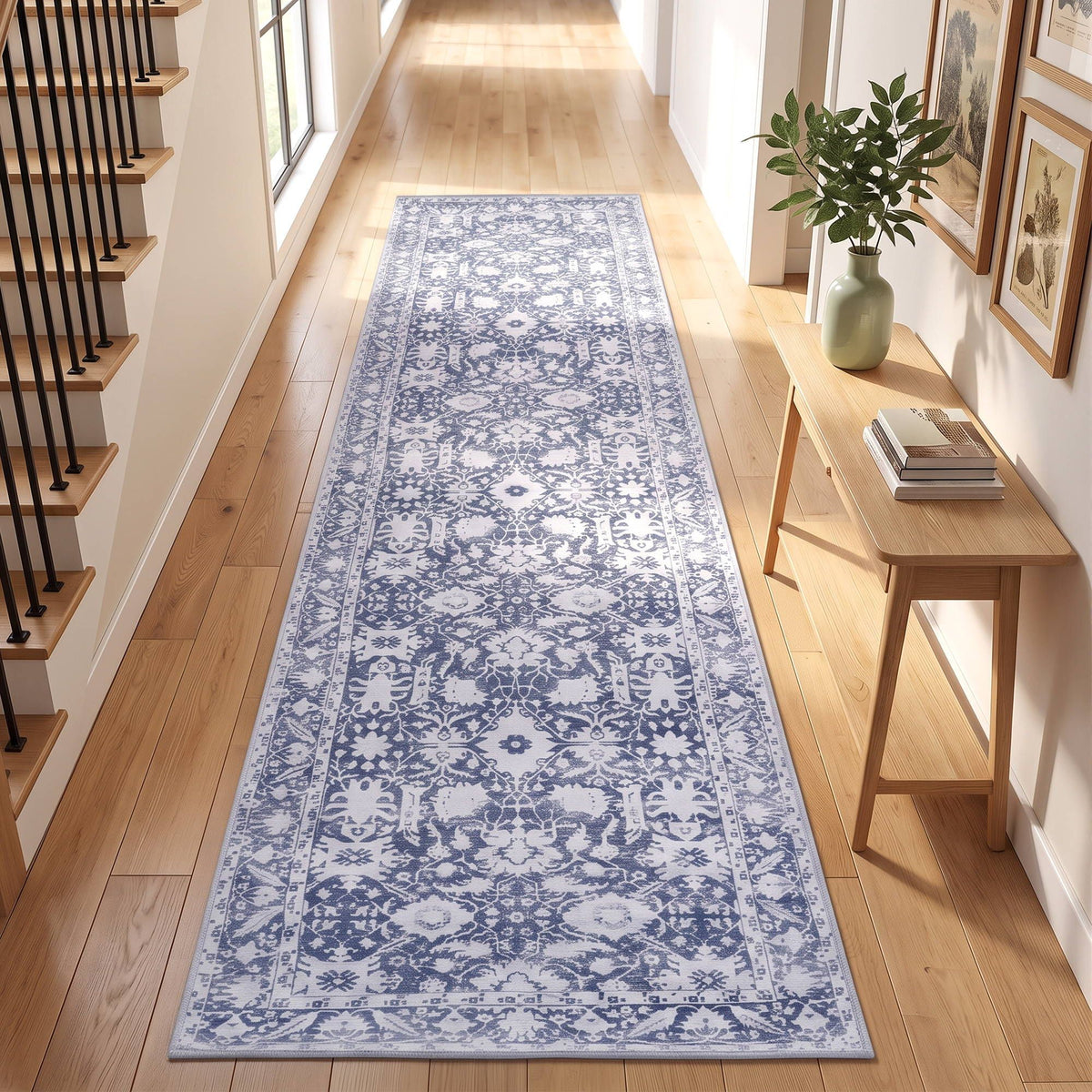 Artiss 60x300cm Runner Rug Pad-Free Non-Slip Robot Vacuum Friendly Grey