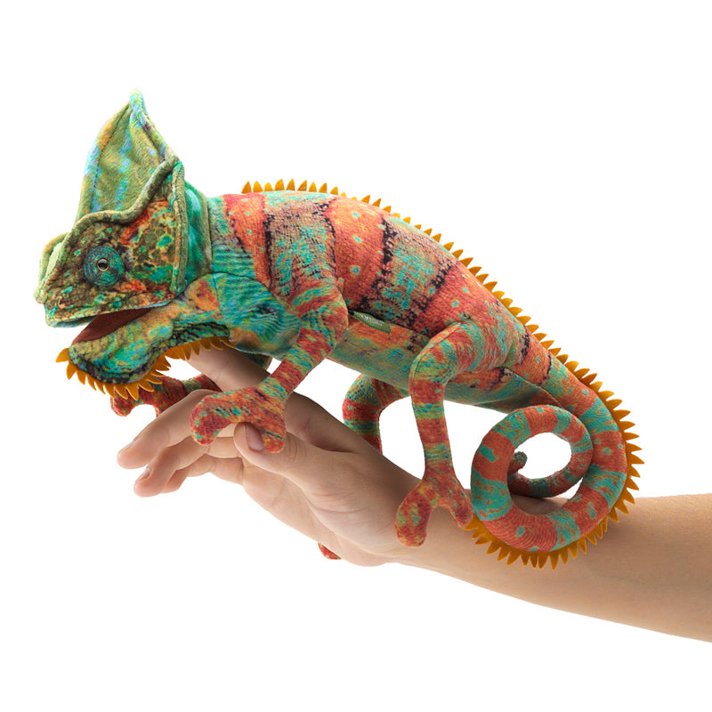 Folkmanis Chameleon Hand Puppet Soft Plush Toy Storytime Interactive Play