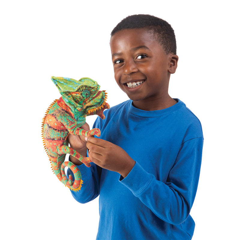 Folkmanis Chameleon Hand Puppet Soft Plush Toy Storytime Interactive Play